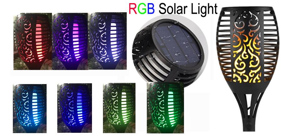 Solar RGB Color Flame Light