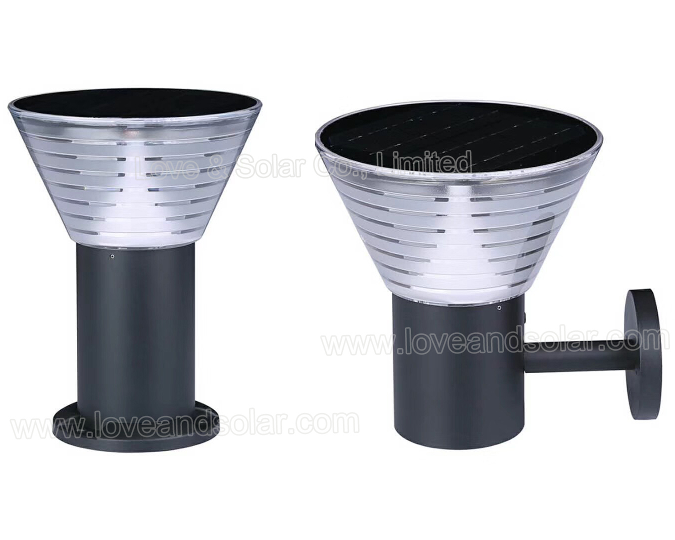 Solar Garden Light Love & Solar Pillar Light BD3001 CPD3004  SunergyPlus
