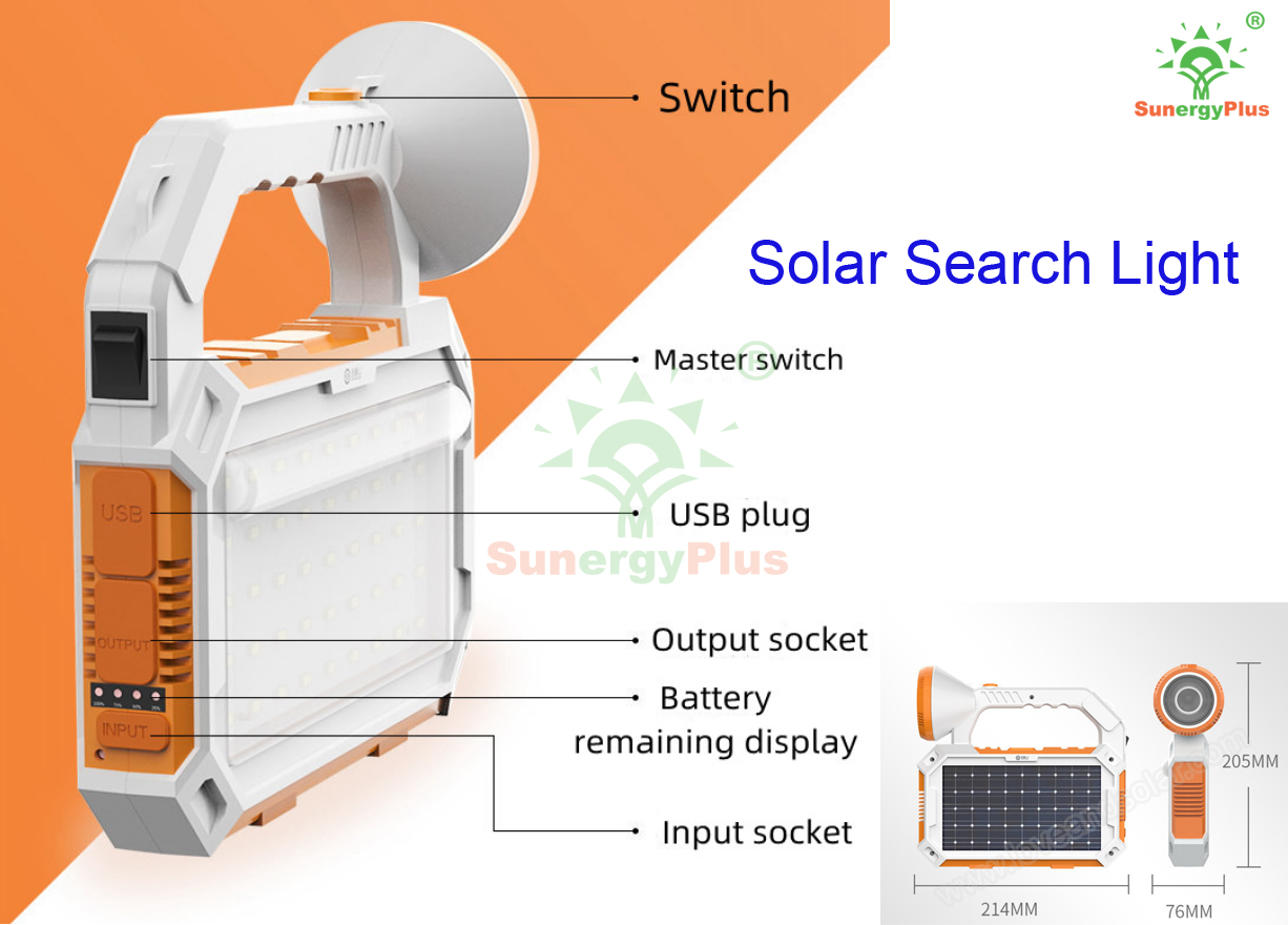 Multifunctional Solar Search Light SunergyPlus