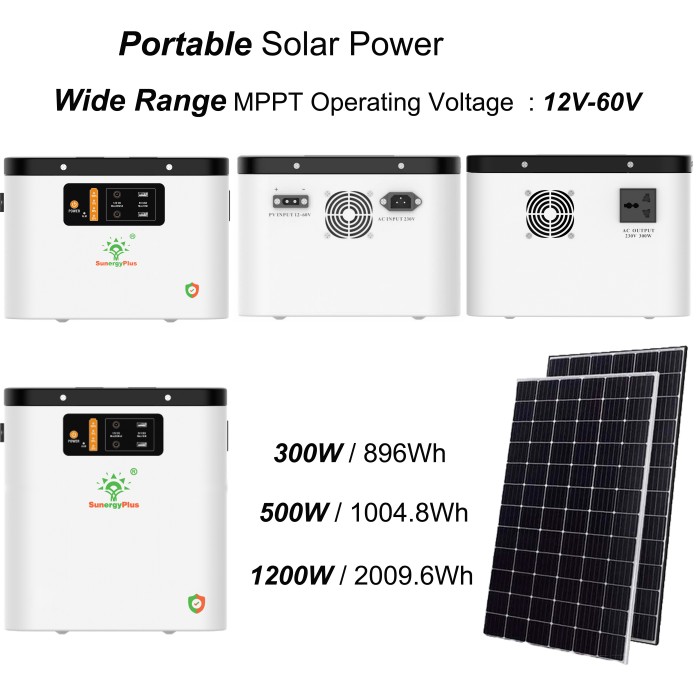 Portable All In One Solar Power System Off-Grid Solar Generator With UPS MPPT Lithium Battery
